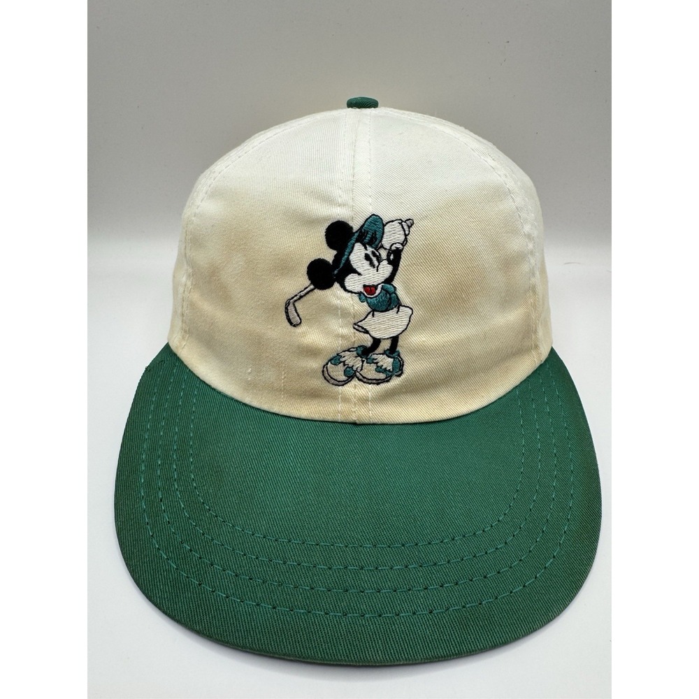 Vintage 90s The Disney Store Hat Made in USA Adult Green Underbill Disney Cap